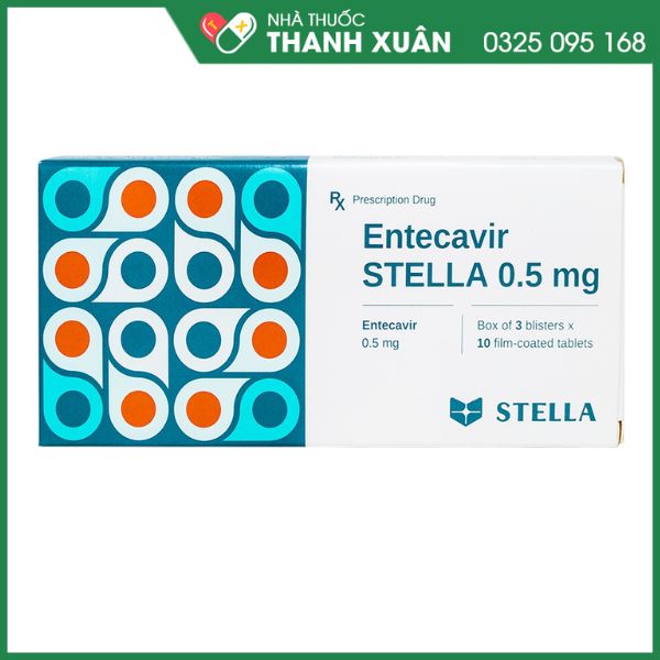 Entecavir Stella 0.5mg kháng virus, trị viêm gan B